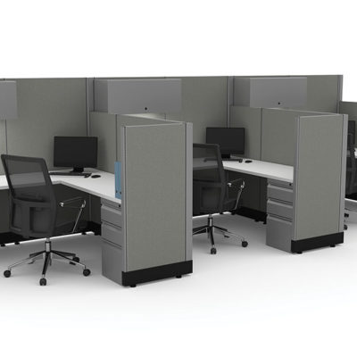 3-Pack 6x6 L-Shaped Workstations 67H & 53H