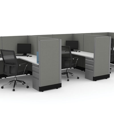 3-Pack 6x6 L-Shaped Workstations 53H