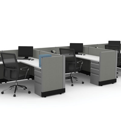3-Pack 6x6 L-Shaped Workstations 39H