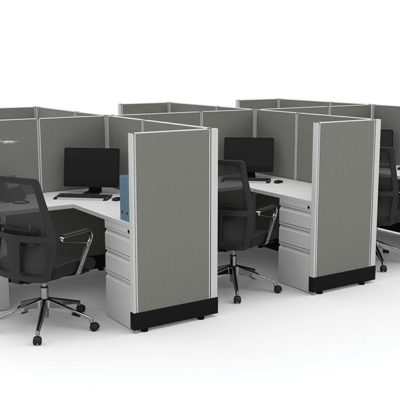 6-Pack 5x5 L-Shaped Workstations 53H