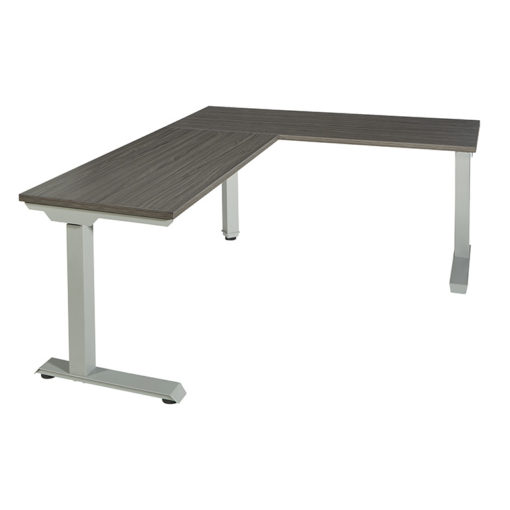 Electric 3-Stage Height Adjustable L Shape Table