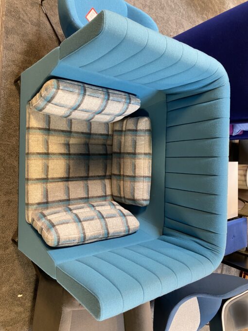 sky blue high back lounger