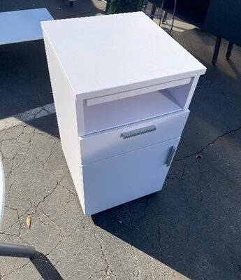 Box file mobile pedestal with built in shelf