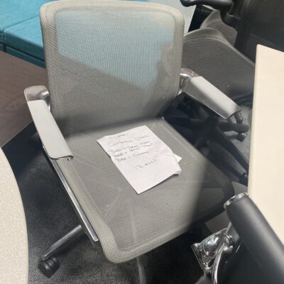 allsteel grey conference chairs
