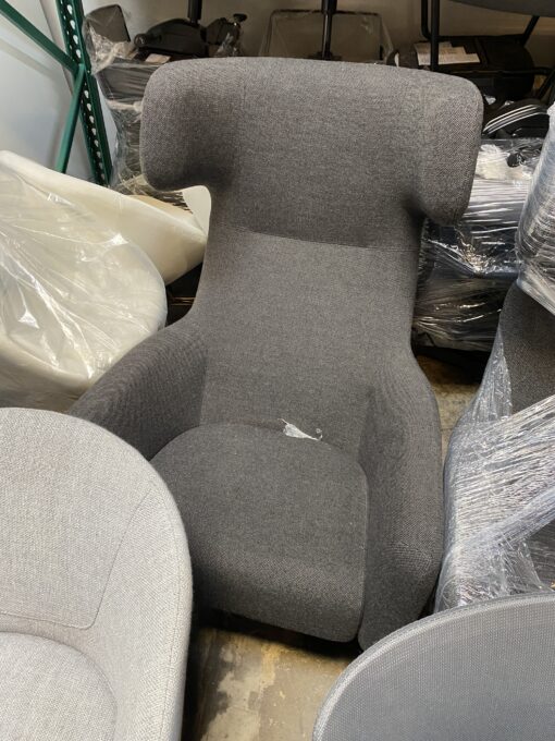 Dark Grey High Back Barrel Style side chair