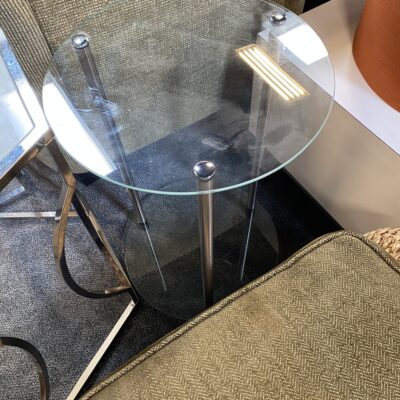 Glass side table
