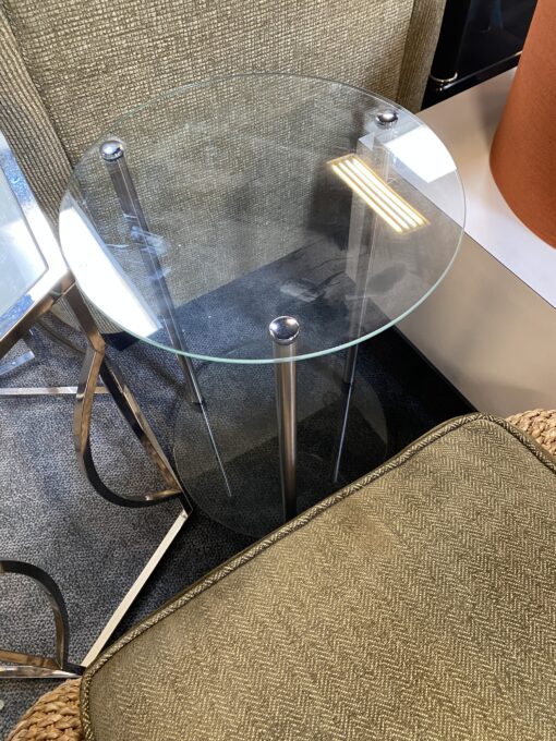 Glass side table