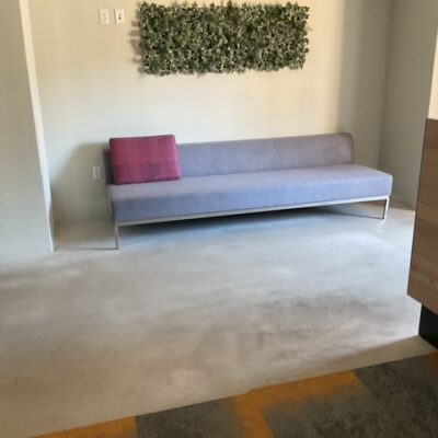 long grey sofa