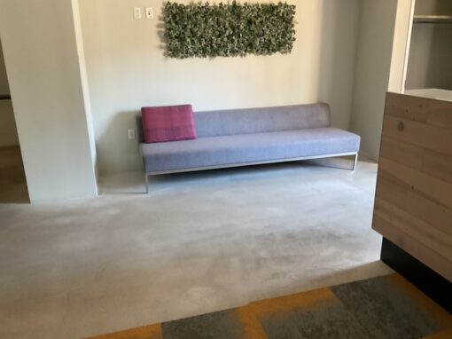 long grey sofa
