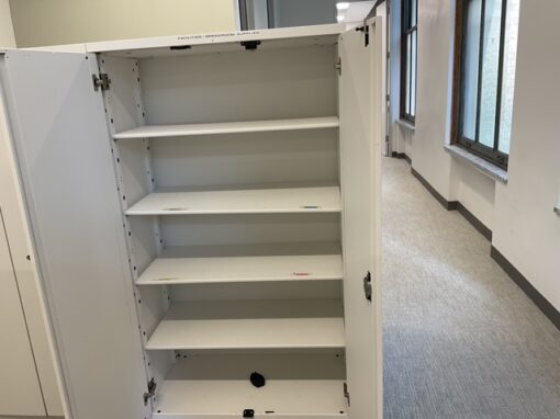 white metal 2 door storage cabinets - Image 2