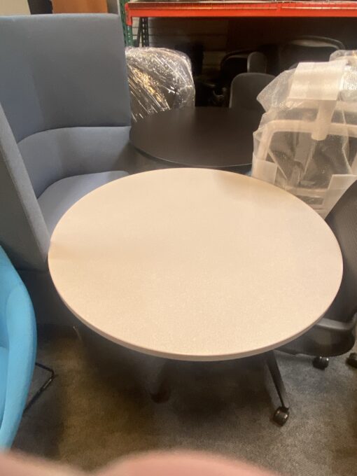 Grey laminate 36" round table