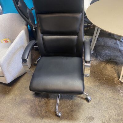 black leather highback conference chairs with arm covers
