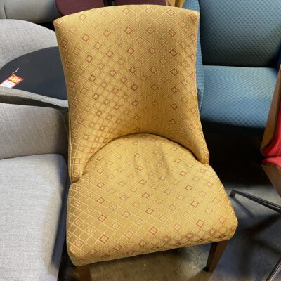 Yellow fabric side chairs
