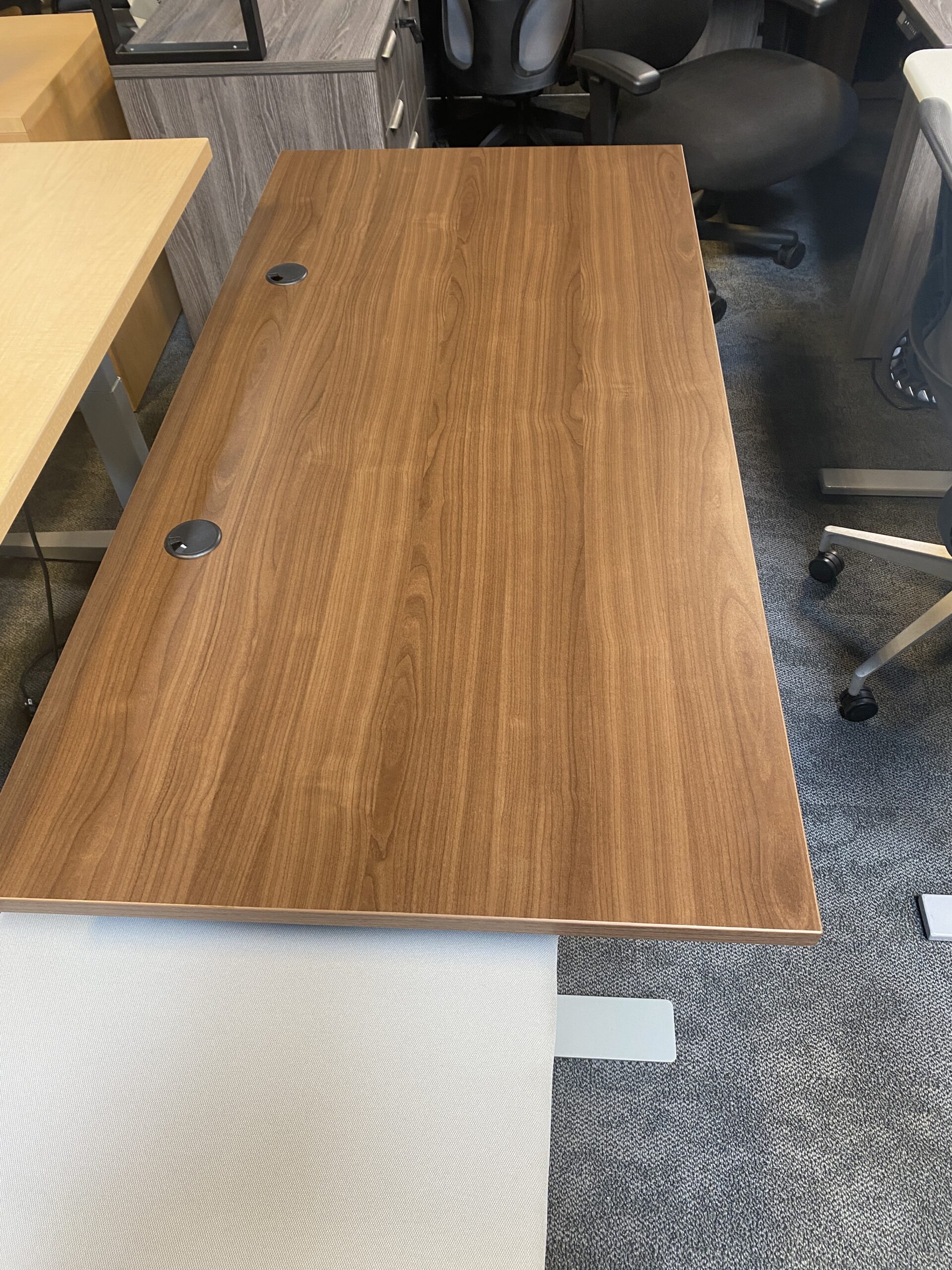 30 x 60 walnut sit stand desk