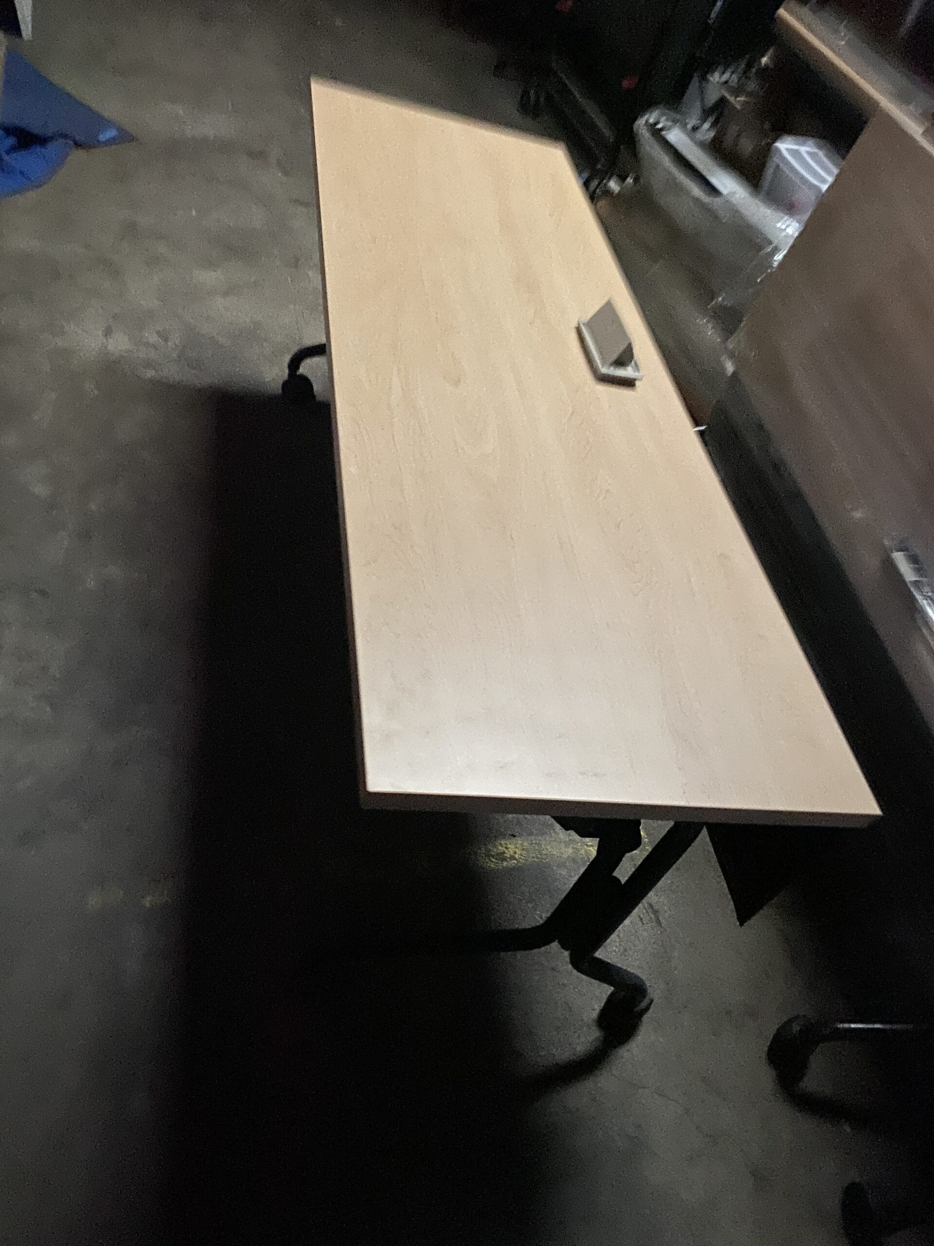 72 x 24 maple flip top table