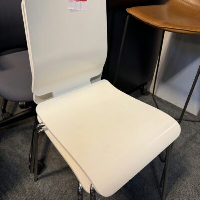 white stack chairs