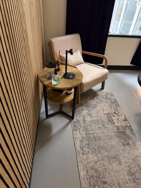 club chair and side table