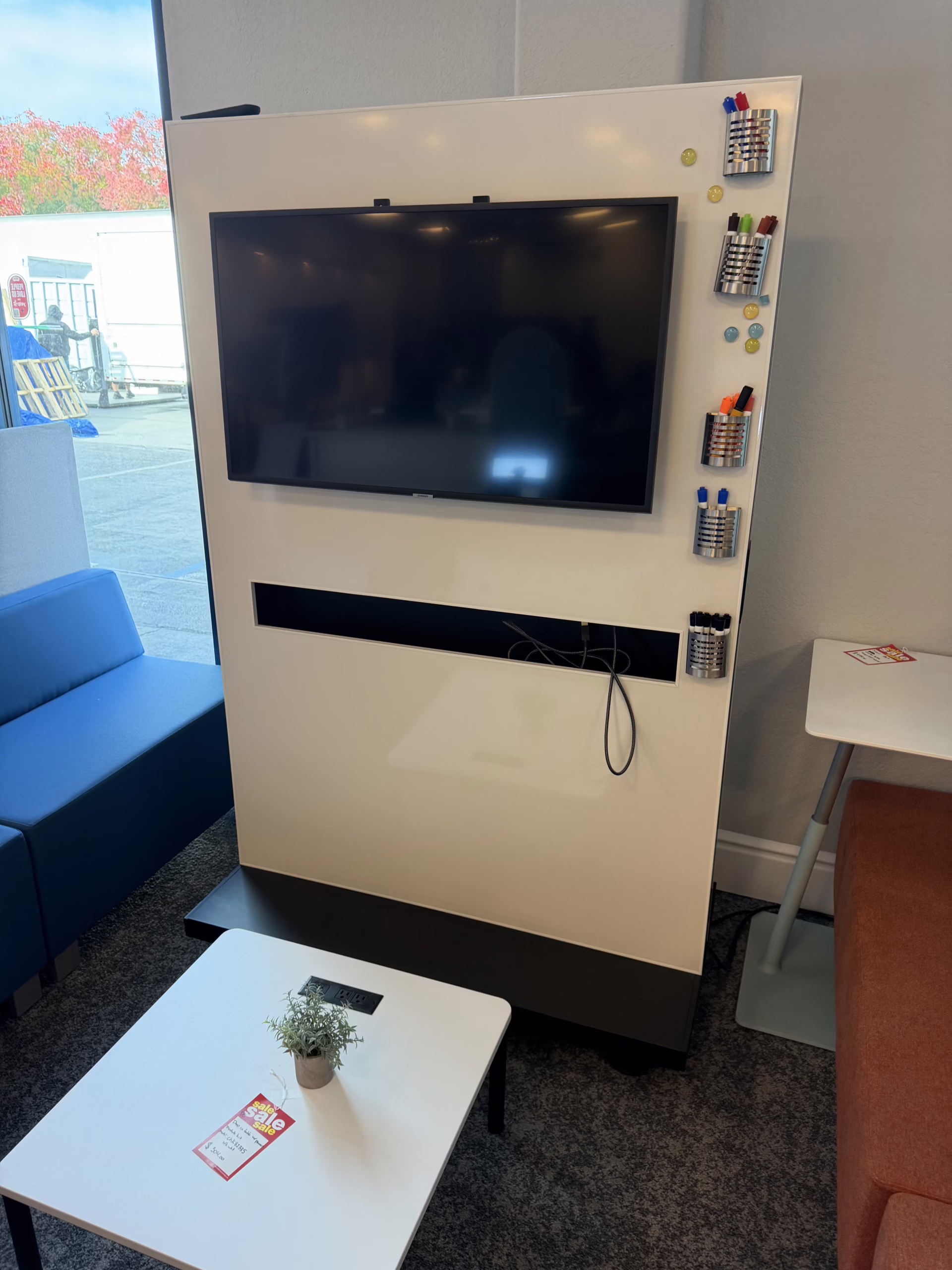 Coalesse Exponents whiteboard with Tv mount
