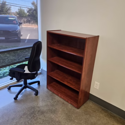 cherry laminate bookcase