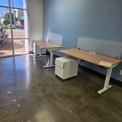 30 x 60 desks with privacy dividers
