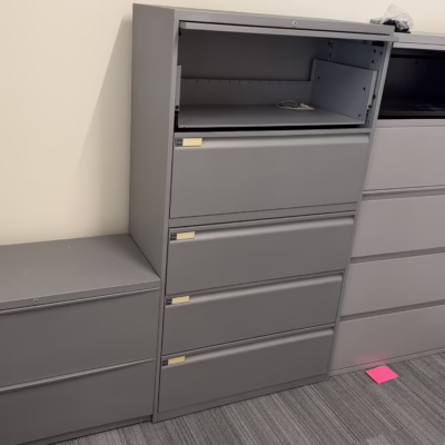 5 drawer lateral file - grey
