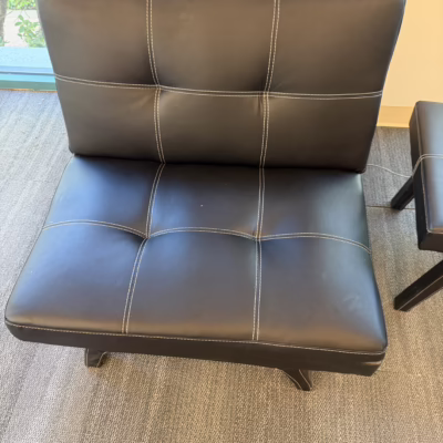 matching Leather futon and Ottoman