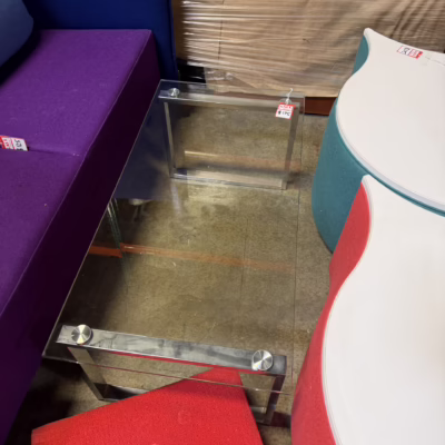 glass rectangular side table