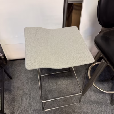 backless grey stool