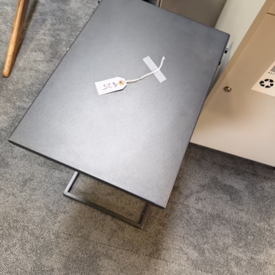Black metal laptop table