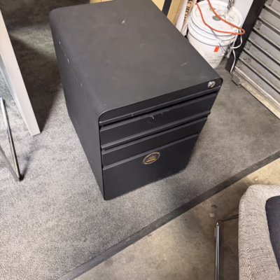 black metal box-box-file pedestal