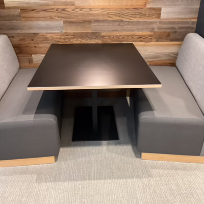 Booth style soft seating